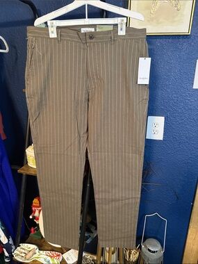 Goodfellow & Co Men's Tan Pinstripe Dress Pants